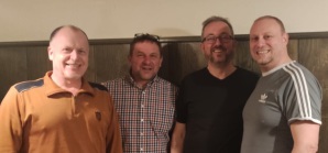 v.l.n.r: Heinz Hebekeuser, Dirk Röttgen, Werner Kurtenbach, Achim Brandt (Günter May fehlt leider)